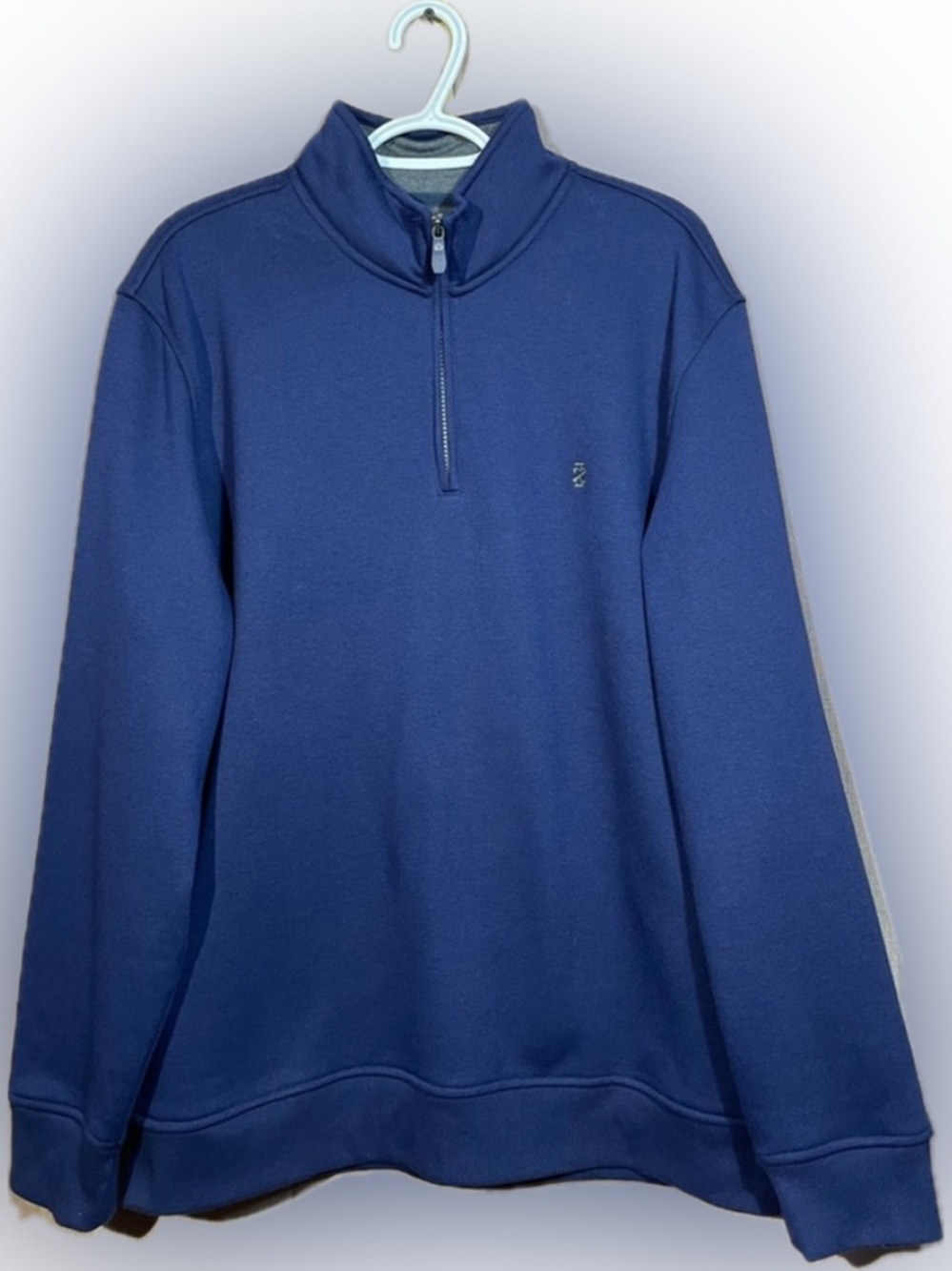 Izod Men’s XL Advantage Performance Quarter Zip Fleece- NAVY EUC